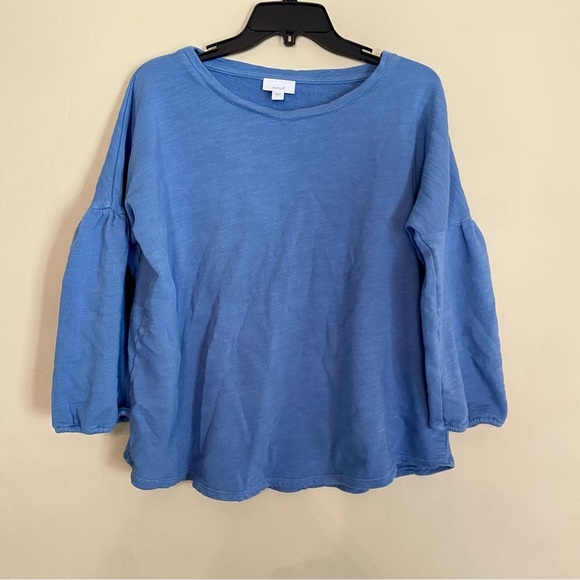 Pure‎ jill blue longlseeve top size large 100% cotton - Picture 1 of 4